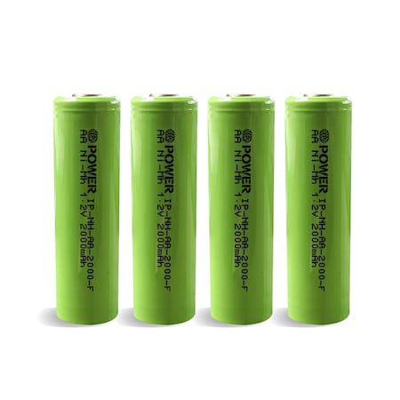 Ip Power Ni-Mh AA 2000mAh Flat Top - 4PK IP-NH-AA-2000-FT-4